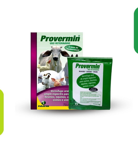 Provermin® 20gr Bovinos Equinos Ovinos Suínos Galinhas Aves