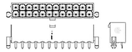 10pc Te Amp 1586040-6 Header,vertical,val-u-lok,6 Pos,du Dde