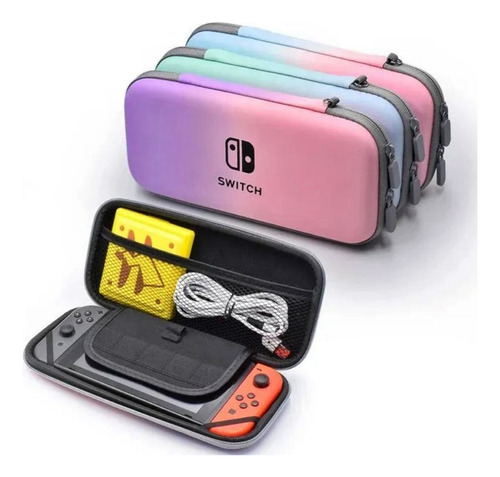 Estuche De Viaje Rígido Para Nintendo Switch Colores Pastel