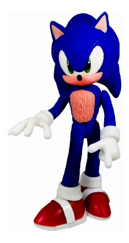 Imagen 7 de 7 de Figura Sonic The Hedgehog Azul Juguete Articulado Boom 24cm