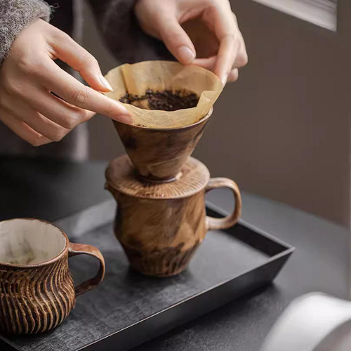 Juego De Cafetera De Vertido Manual, Juego De Gotero De