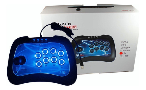 Tablero Arcade Fightstick 4d Para Pc Ps3 Ps4 Pc360 Con Luz