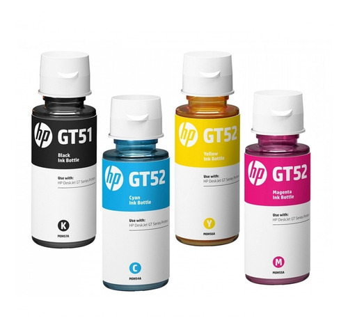 Combo Tinta Hp Gt51 + Gt52 Colores Original Hp 5820 410 415
