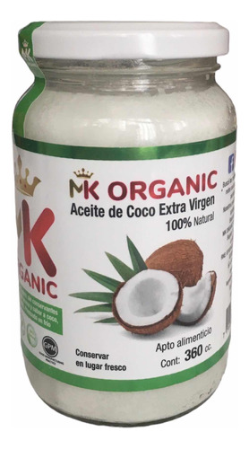 Aceite De Coco Extra Virgen 360cc Mk Organic