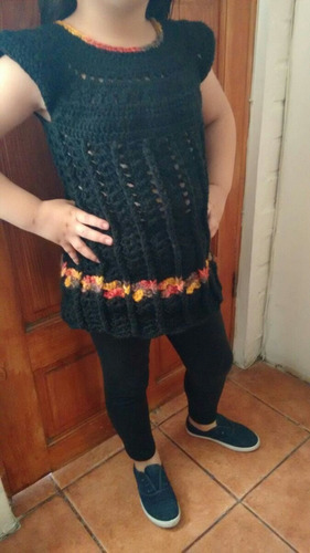 Vestido Tejido Crochet Talla 6/8