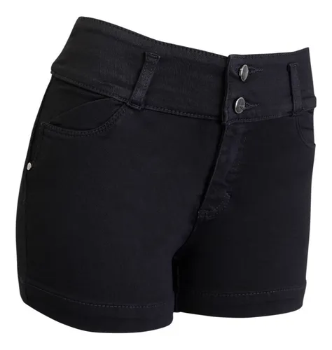 Short mezclilla negro best sale