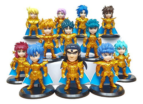 Figuras Set 12 Caballeros Dorados Saint Seiya Zodiaco