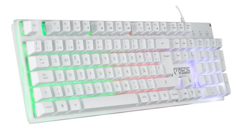 Kit Gamer 2 En 1 Xtreme Pc Battle Chief Teclado Mouse Blanco