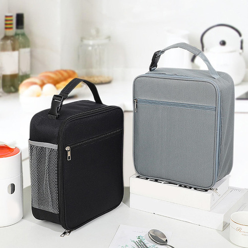 Bolsa De Almuerzo Aislada, Bolsa De Picnic Impermeable Negro