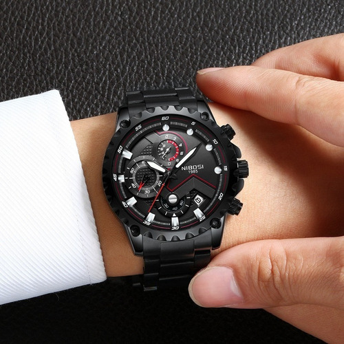 Reloj De Cuarzo Analógico Impermeable Para Hombre Nibosi 232