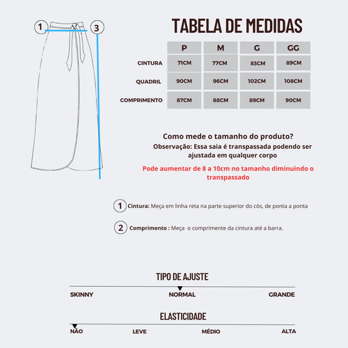 Saia Feminina Envelope Transpassada Godê Longa Midi Crepe