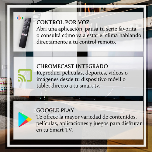 Imagen 3 de 8 de Smart Tv 32 Hdr Bluetooth Voice Control Android Chromecast