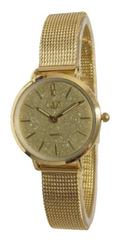 Reloj Mujer Lemon Malla De Metal Color Dorado  L1597-20