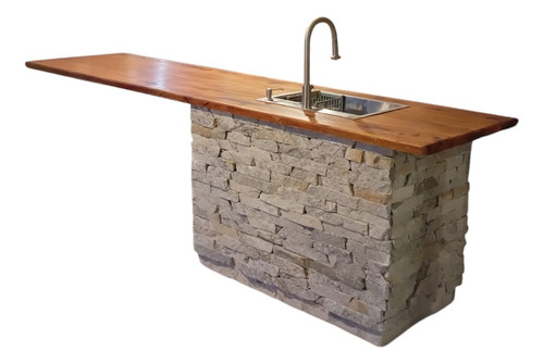 Mesada De Madera Maciza De Quebracho Colorado X Metro Lineal Colorado