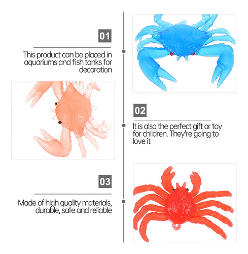 12 Minianimales Marinos De Simulación De Cangrejos Con Forma