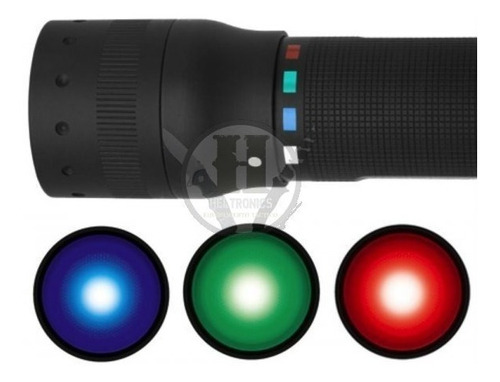 Imagen 1 de 4 de Linterna Tactica Led Lenser P7qc Rgb Rojo Verde Azul Blanco