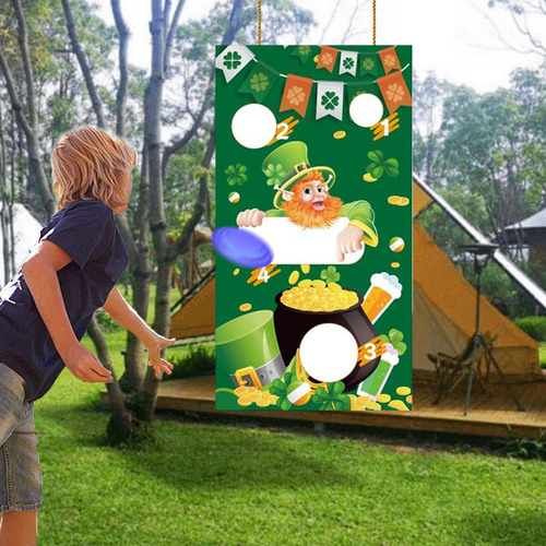 Toss Game Flag Festival Game Banner Banner Sombrero Verde