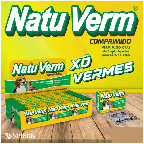 Vermifugo Caes Adulto Natu Verm 4 Cp 01-40kg
