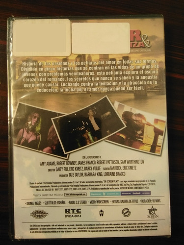 Amor Y Desconfianza Dvd Robert Pattinson Downey James Franco