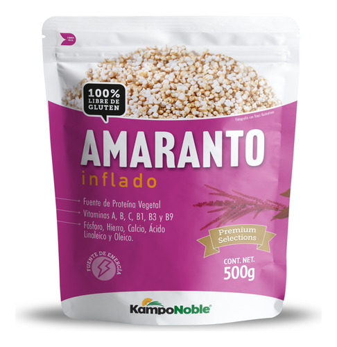 Amaranto Mexicano Inflado |cont Net 500g | Marca Kamponoble 