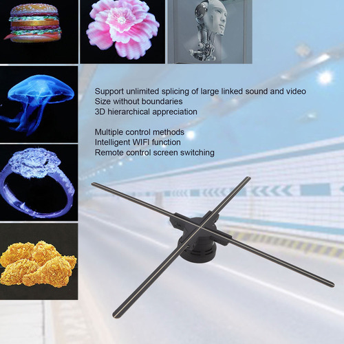 Ventilador Led Con Holograma 3d De 85 Cm Y Wifi En Tiempo Re