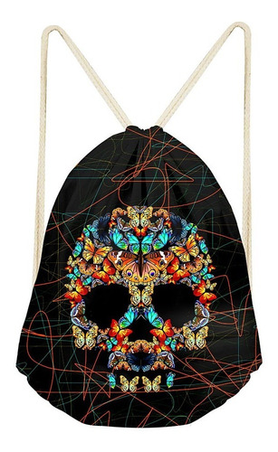 Imagen 5 de 6 de Mochila Con Cordón Multifunción Hebillas De Cuerda