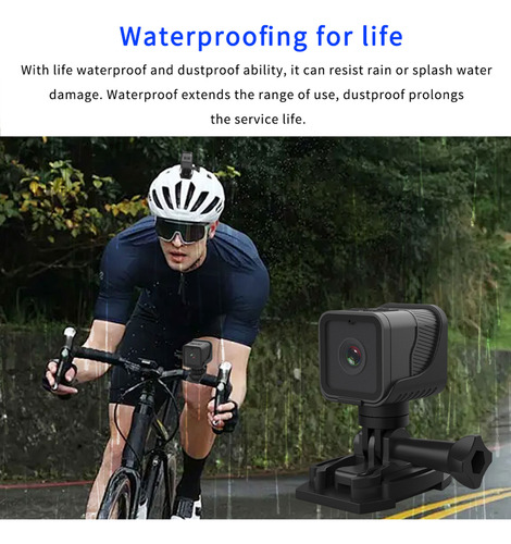 Câmera De Segurança Doméstica Pequena Wifi Action 1080p Ip68