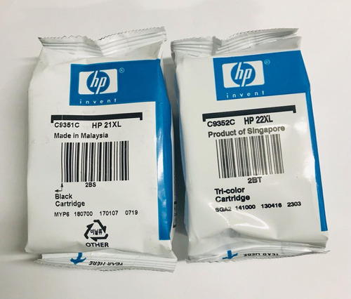   Combo Hp 21 Xl C9351cl Neg. + 22 Xl C9352cl Col.en Blister