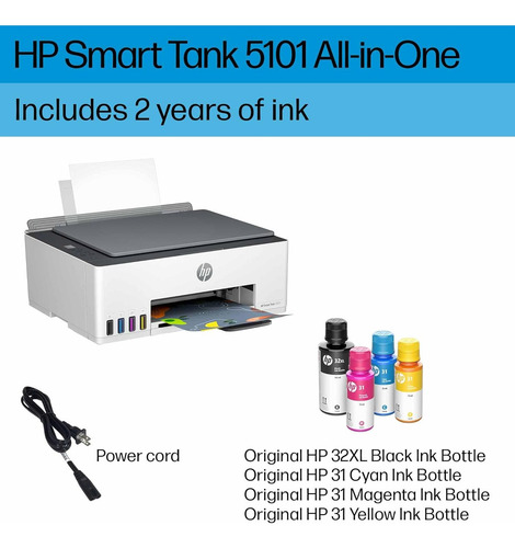 Impresora Hp Smart Tank 5101 Inalámbrica Todo-en-uno