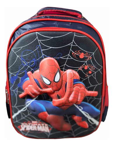 Spiderman Bolso Morral Escolar + Cartuchera Grande
