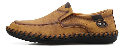 Mocasines For Hombre Zapatos De Cuero Sin Cordones