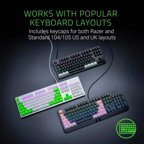 Imagen 3 de 5 de Razer Pbtkeycaps Para Teclado U Optico Ingles Us