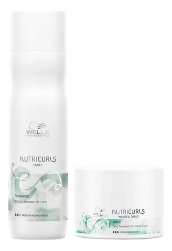 Shampoo + Mascarilla Para Ondas Y Rizos Wella Nutricurls