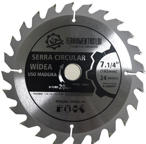 Disco Serra Circular 7 1/4 24 Dentes Madeira 180mm Profissio