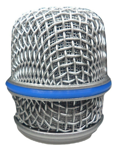 Globo Metalico Microfone Prata Para Btm57 + Nf!