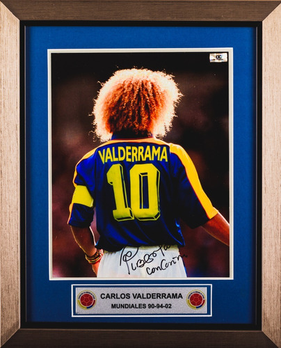 Autógrafo Firma Carlos Valderrama Pibe Certificado