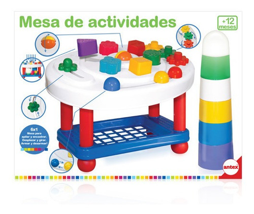 Mesa De Actividades Didactica 6 Juegos En 1 Antex