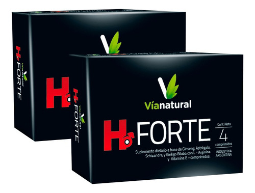 H Forte X 2 Cajas Energía Sexual Vigorizante (8 Comprimidos)