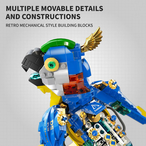 Bloques De Construcción Tuomu Escarabajo-línea Steam Davinci 490 Loro