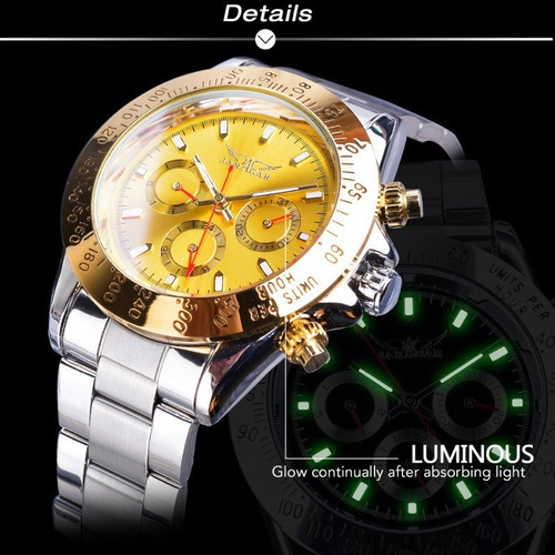 Reloj Luminoso Mecánico Automático Jaragar F120554
