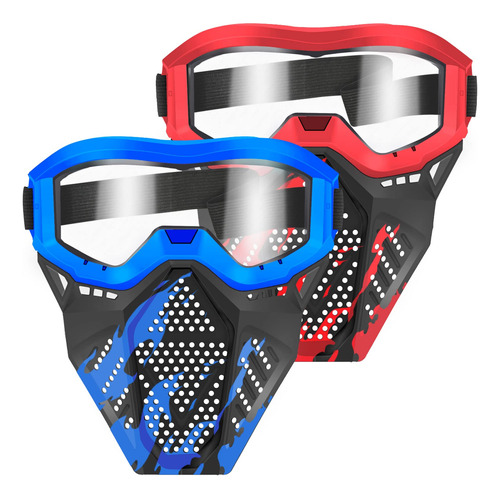 Pokonboy Paquete De 2 Mascaras Tacticas Con Gafas Compatible