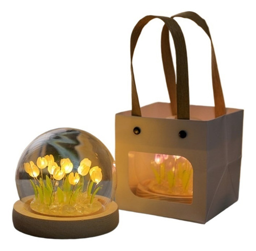 Youmu Tulipanes Flores Artificiales Eternas Con Luz Led