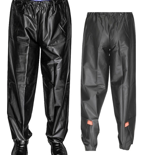 Calça De Chuva Em Pvc 100% Impermeável Moto Motoqueiro