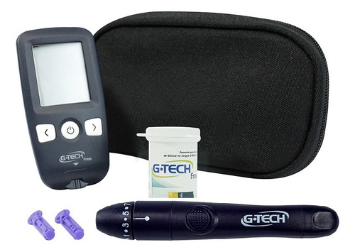 Kit Monitor Medidor De Glicemia Glicose Diabetes G-tech Free