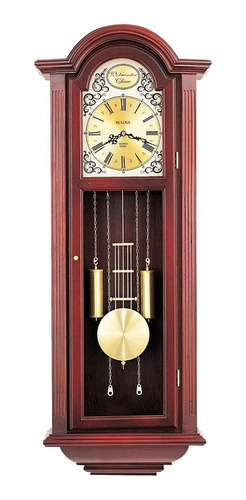 Imagen 1 de 6 de Reloj Bulova Clocks De Pared Vintage Con Pendulo C3381 Full 