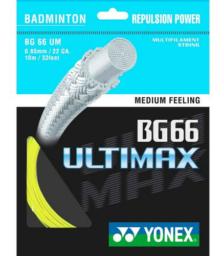 Cuerda De Badminton Yonex Bg 66 Ultimax - Amarillo