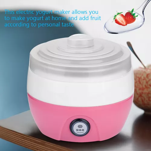 Yogurtera automática, 220 V, 1 L, de acero inoxidable, eléctrica