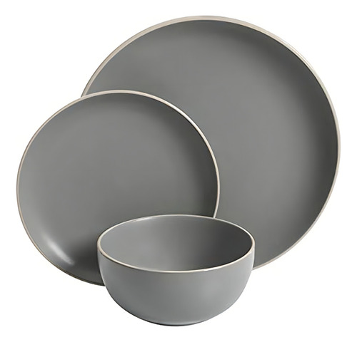 Gibson Home 114388.12RM Vajilla Gris Mate