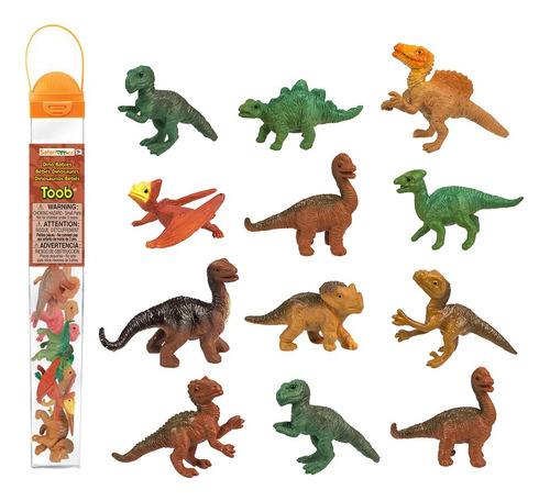 Safari Ltd Dino Babies Toob Con 10 Dinosaurios Incluyendo B.