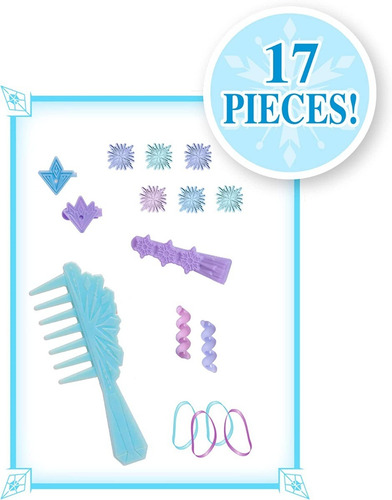 Princesa Elsa Cabeza Para Peinar 14 Accesorios Disney